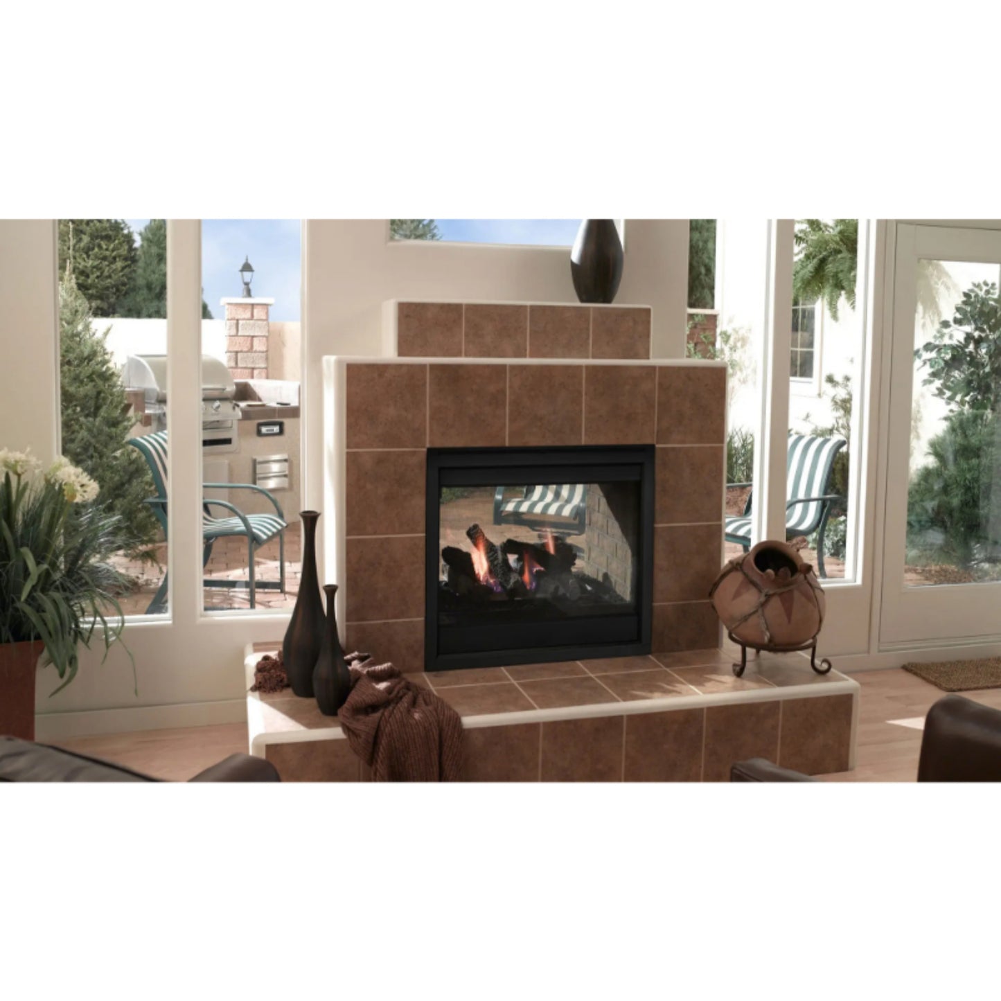 Majestic Twilight 36" Indoor/Outdoor See-Through Gas Fireplace with IntelliFire (NG)