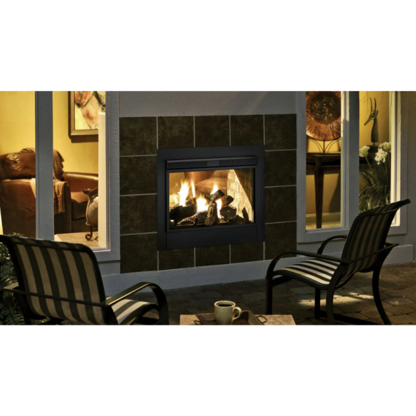 Majestic Twilight 36" Indoor/Outdoor See-Through Gas Fireplace with IntelliFire (NG)