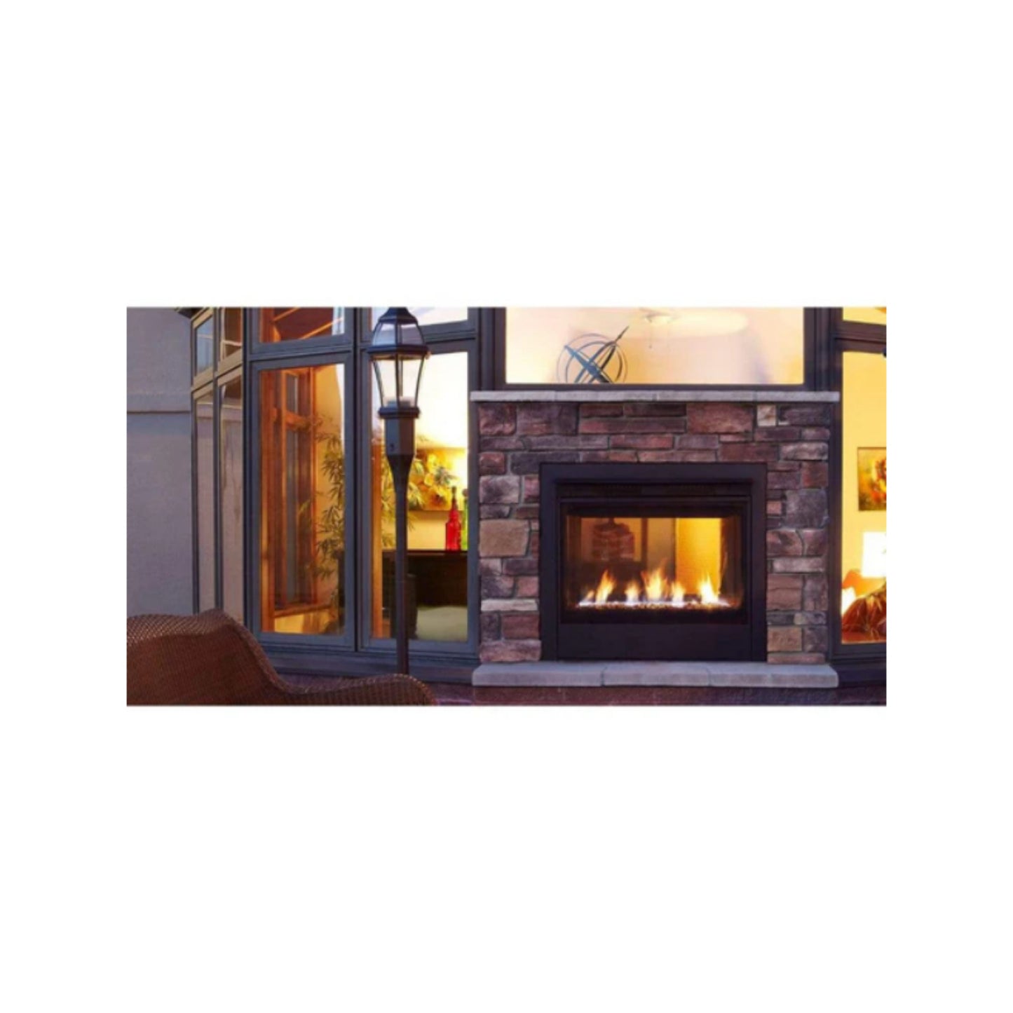 Majestic Twilight Modern 36" Indoor/Outdoor See-Through Gas Fireplace Contemporary with Intellifire (NG)