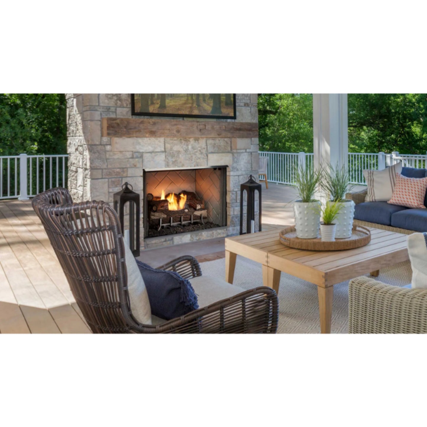 Majestic Vesper 42" Outdoor Vent-Free Gas Fireplace Firebox