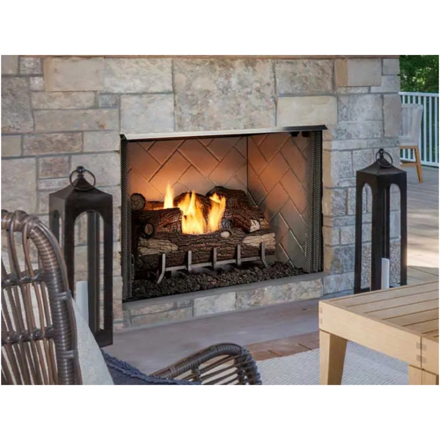 Majestic Vesper 42" Outdoor Vent-Free Gas Fireplace Firebox