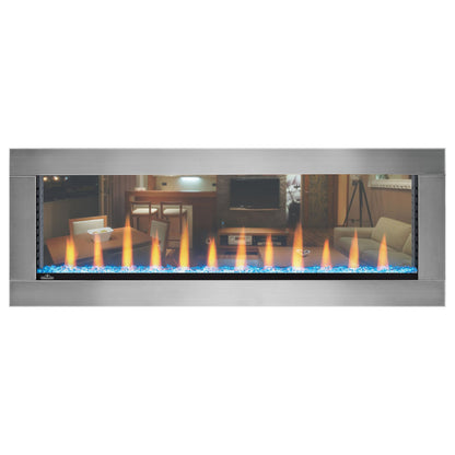 Napoleon Clearion Elite 50'' See Thru Electric Fireplace in Stainless Steel Surround